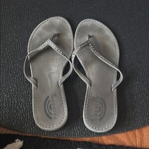 Rainbow Women's Gray Sandals with Swarovski crystals